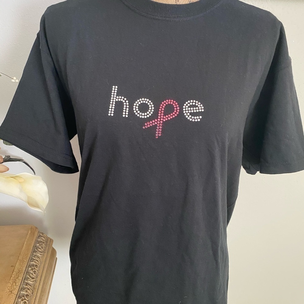 HOPE Rhinestone T-Shirt Size Medium Loose Fit New